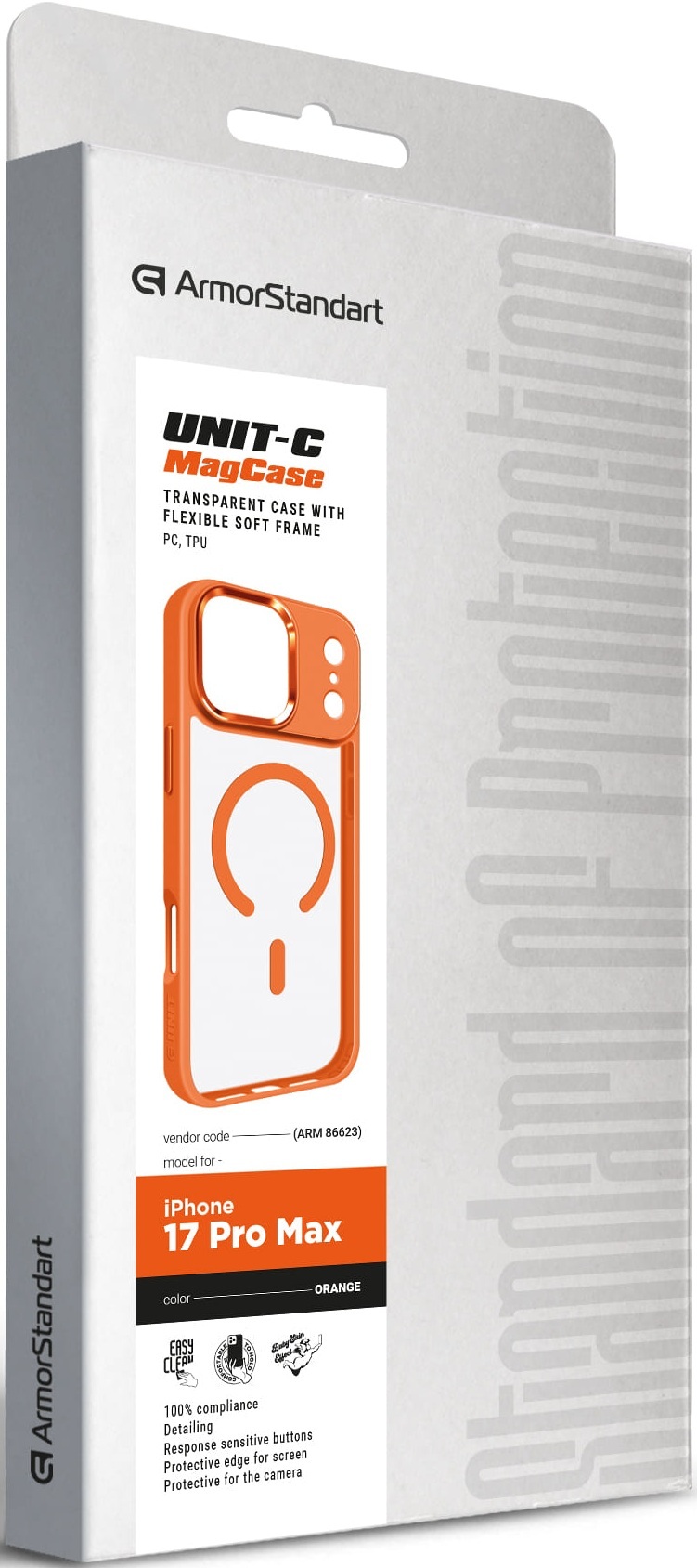 Чехол ArmorStandart Unit-C MagCase для Apple iPhone 17 Pro Orange (ARM86624) фото 