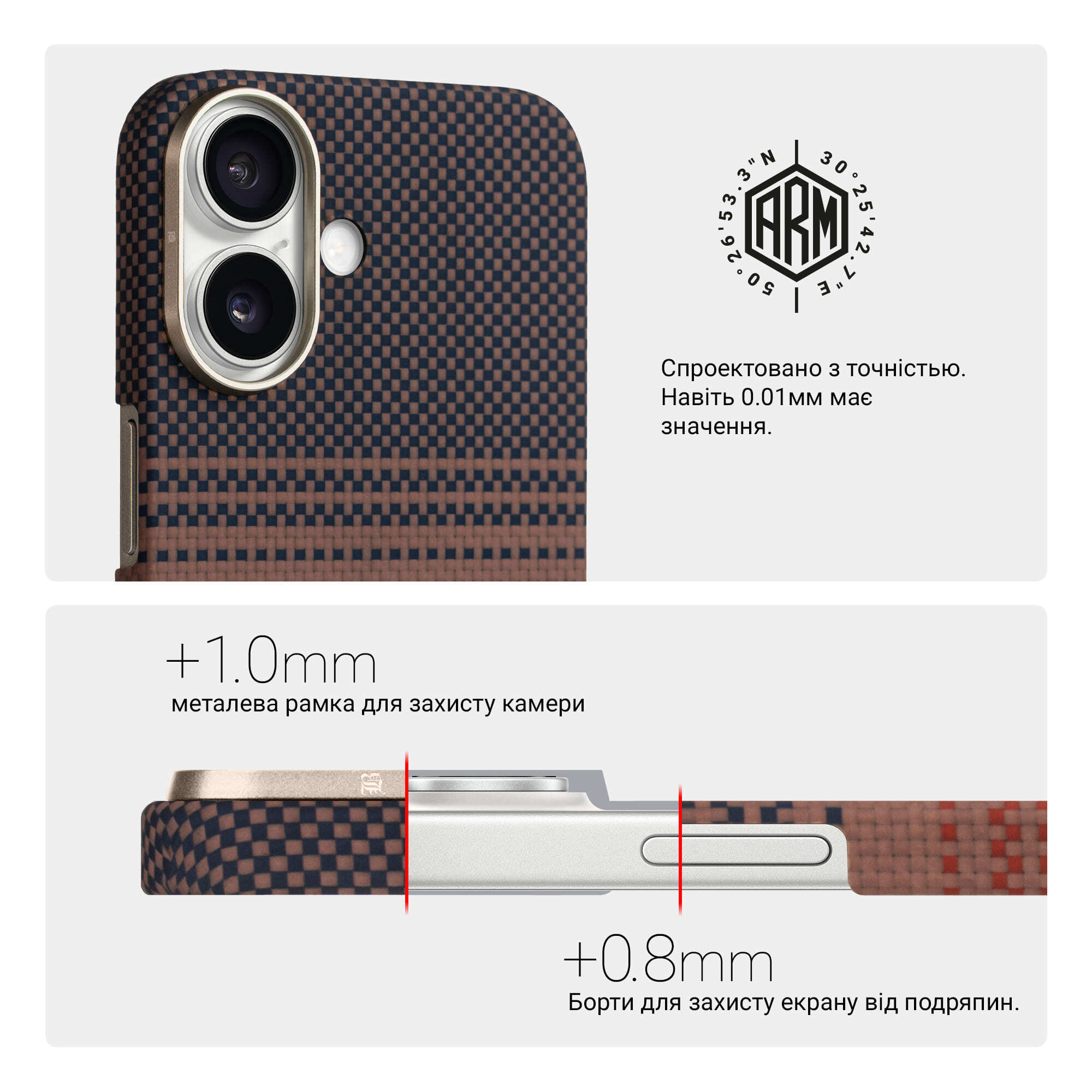 Чехол ArmorStandart BlackIcon Kevlar MagCase для Apple iPhone 17 Sunset (ARM90153) фото 7