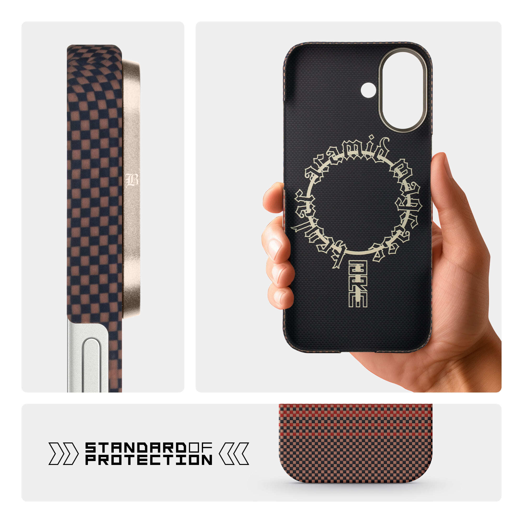 Чехол ArmorStandart BlackIcon Kevlar MagCase для Apple iPhone 17 Sunset (ARM90153) фото 8