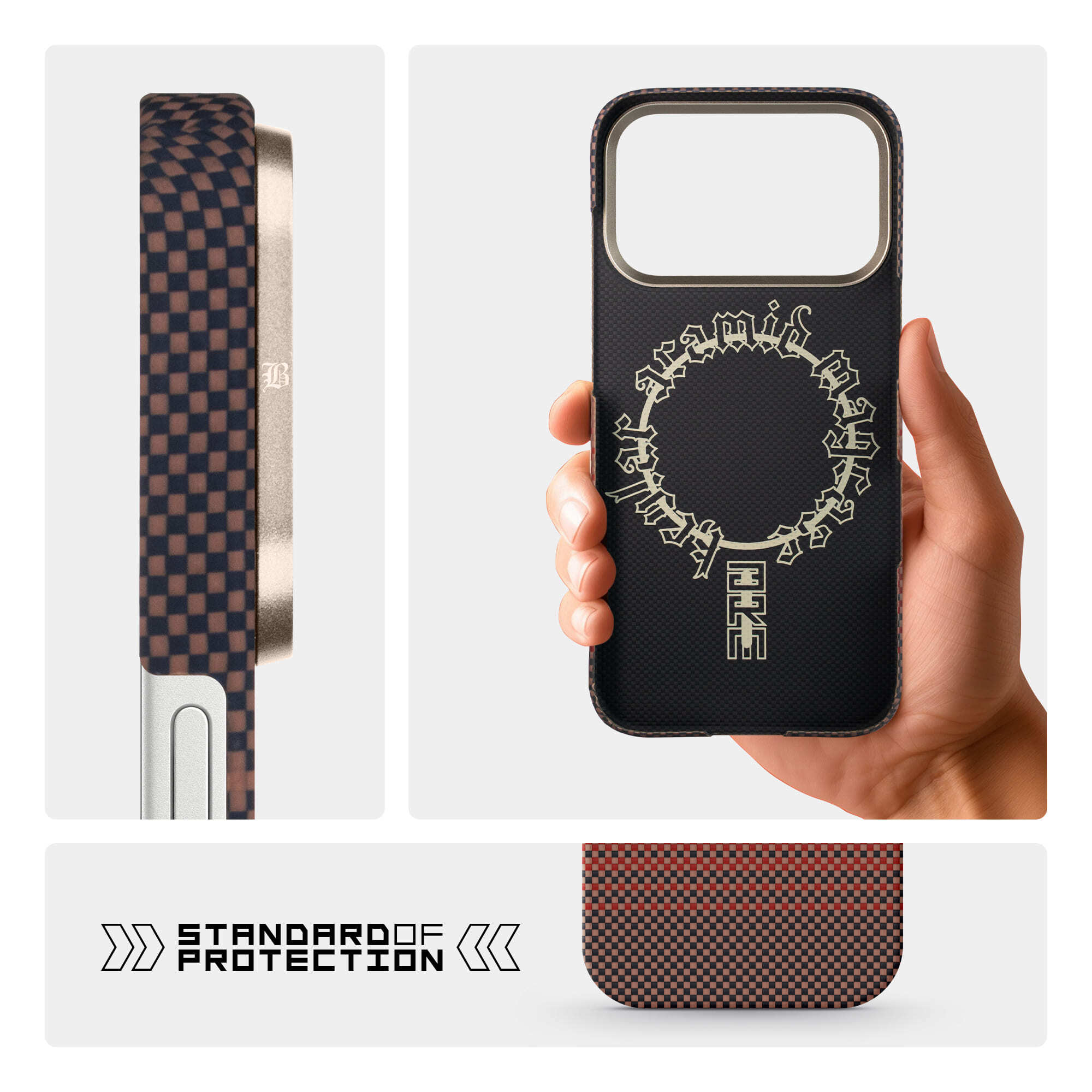 Чехол ArmorStandart BlackIcon Kevlar MagCase для Apple iPhone 17 Pro Sunset (ARM90154) фото 8