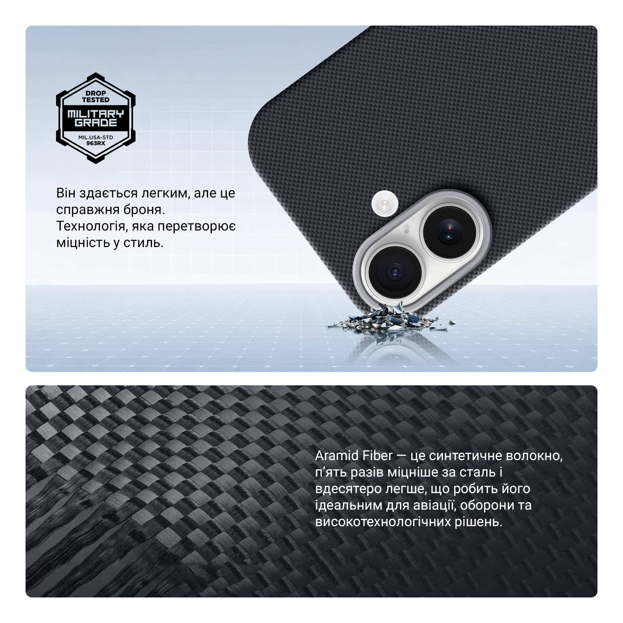 Чехол ArmorStandart BlackIcon Aramid Plain MagCase для Apple iPhone 17 Black (ARM90159) фото 