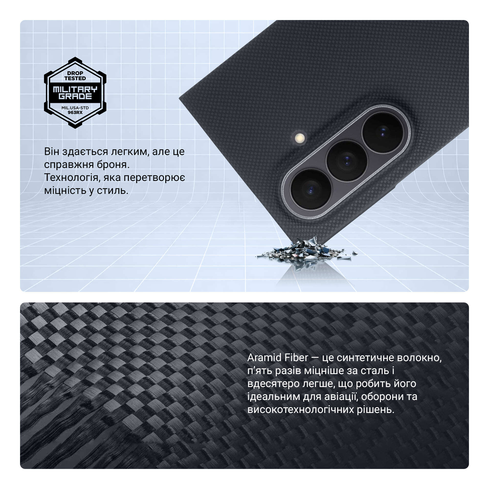 Чехол ArmorStandart BlackIcon Aramid Plain MagCase для Samsung Fold 7 Black (ARM90167) фото 5