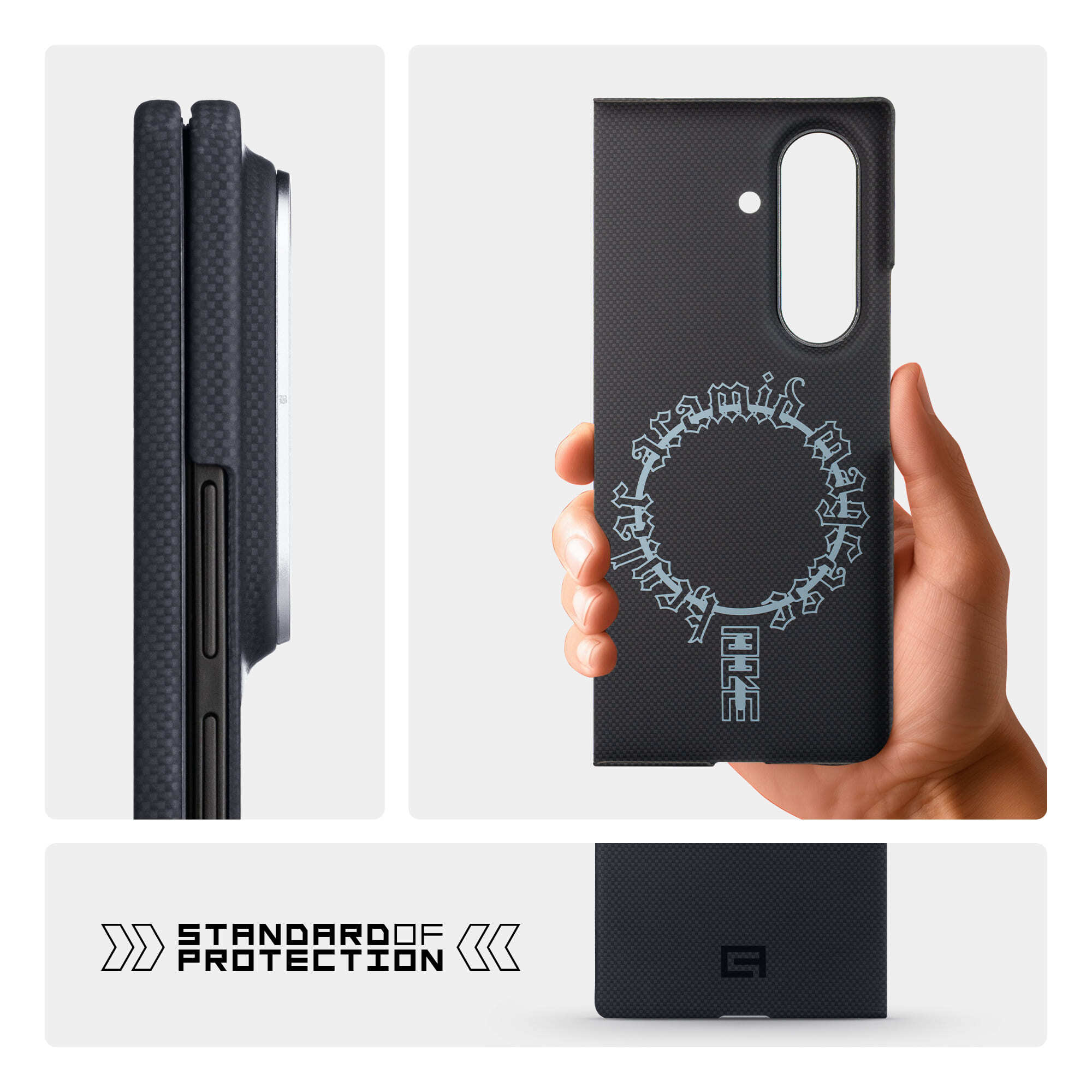 Чехол ArmorStandart BlackIcon Aramid Plain MagCase для Samsung Fold 7 Black (ARM90167) фото 8
