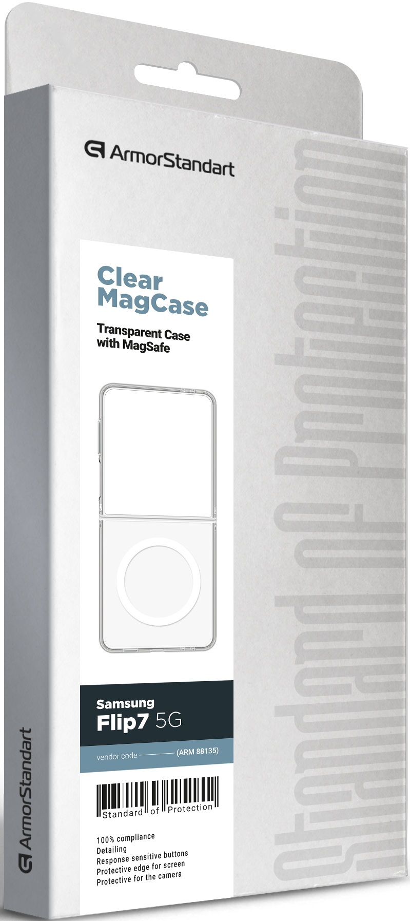 Чохол ArmorStandart Clear MagCase для Samsung Flip7 5G Transparent (ARM88135)фото