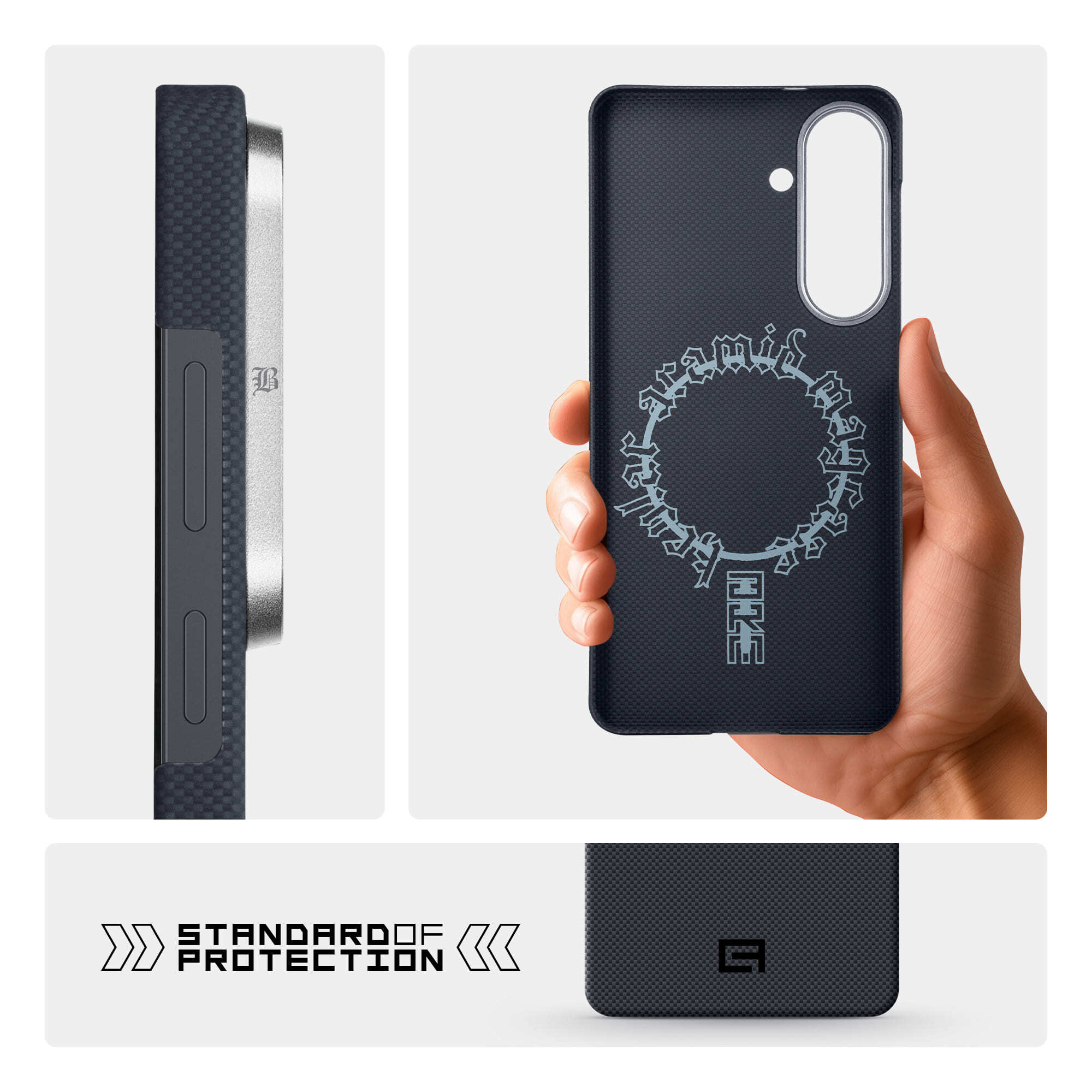 Чехол ArmorStandart BlackIcon Aramid Plain MagCase для Samsung S26 Plus Black (ARM90165) фото 8
