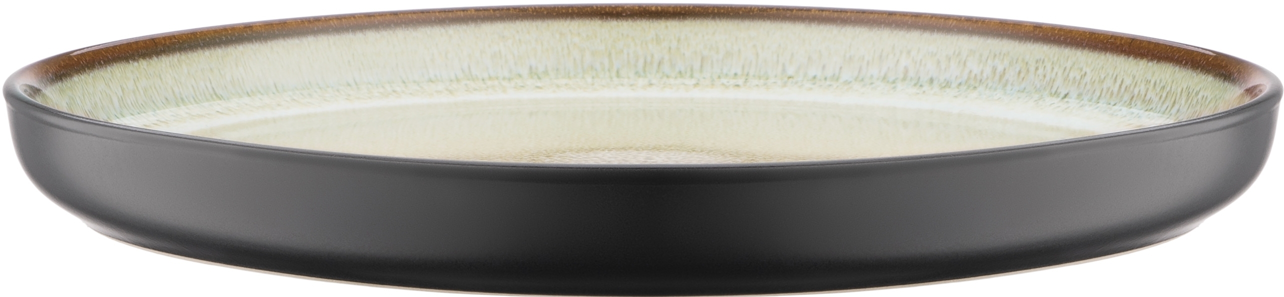 Набір десертних тарілок ARDESTO Bolzano, 20.3см, чорно-зелений, 6шт (AR2920BM-BOX)фото