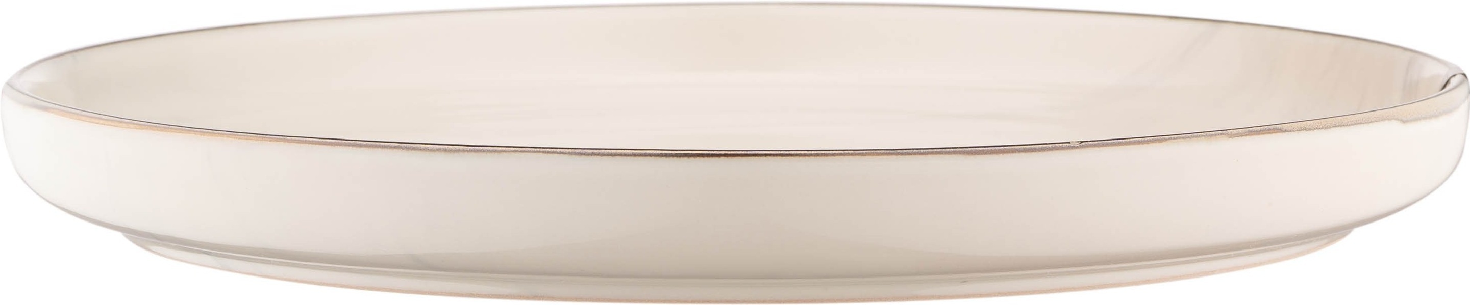 Набір обідніх тарілок ARDESTO Marmo, 27 см, бежевий, кераміка, 6шт (AR2927MRB-BOX)фото