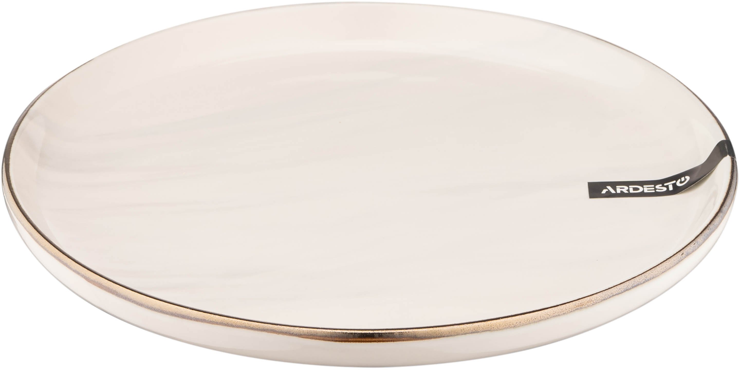 Набір десертних тарілок ARDESTO Marmo, 19 см, бежевий, кераміка, 6шт (AR2919MRB-BOX)фото