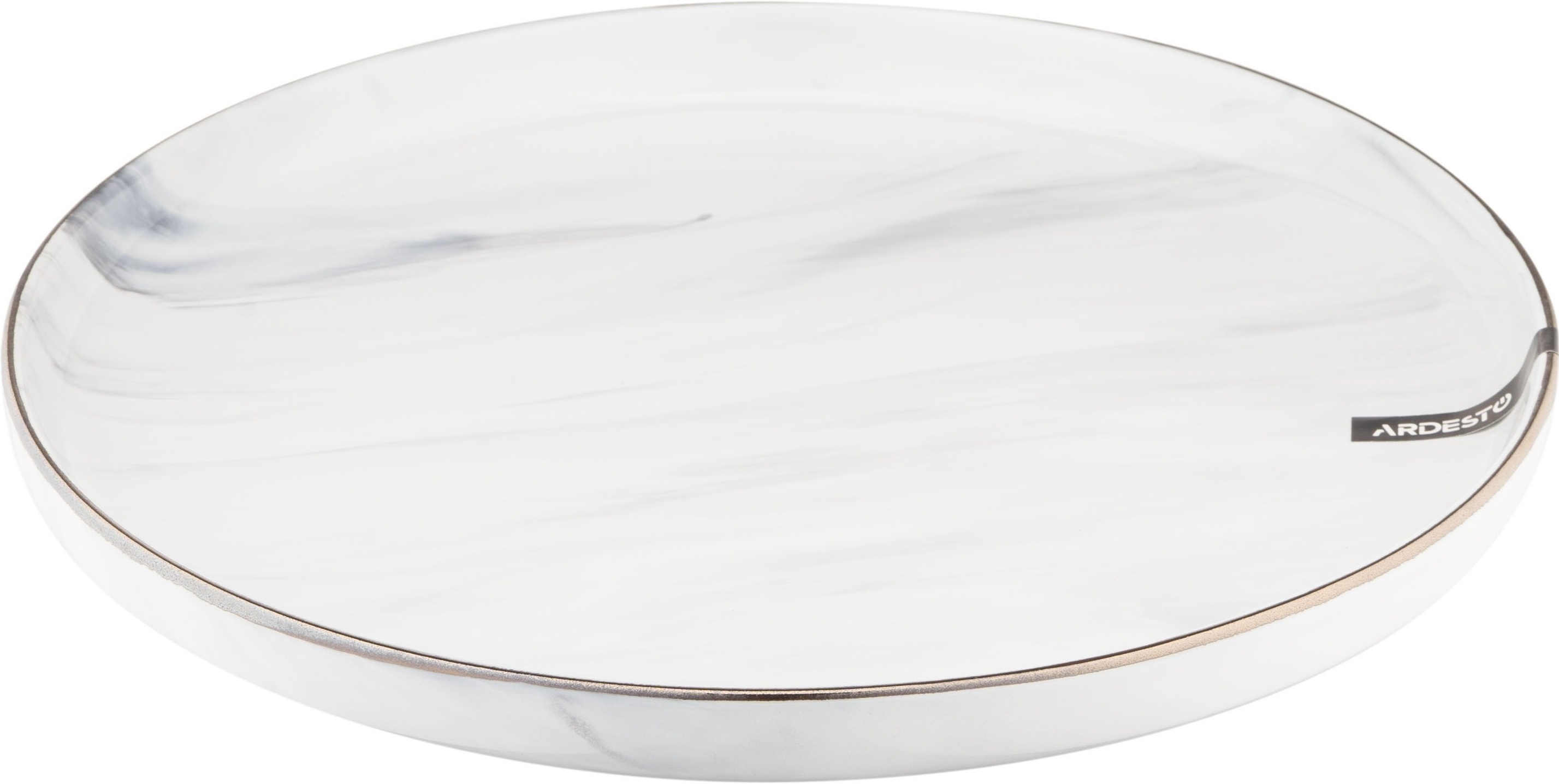 Набір обідніх тарілок ARDESTO Marmo, 27 см, білий, 6шт (AR2927MRW-BOX)фото