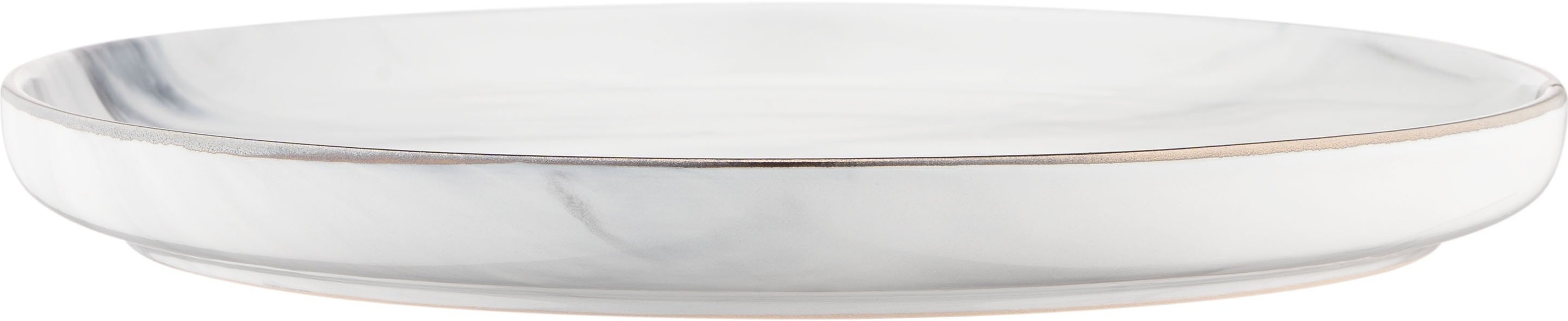 Набір обідніх тарілок ARDESTO Marmo, 27 см, білий, 6шт (AR2927MRW-BOX)фото