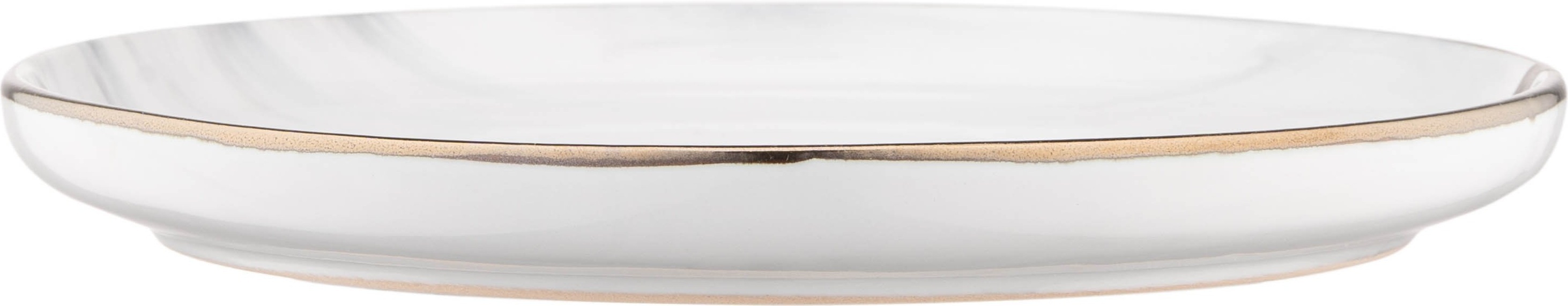 Набір десертних тарілок ARDESTO Marmo, 19 см, білий, 6шт (AR2919MRW-BOX)фото