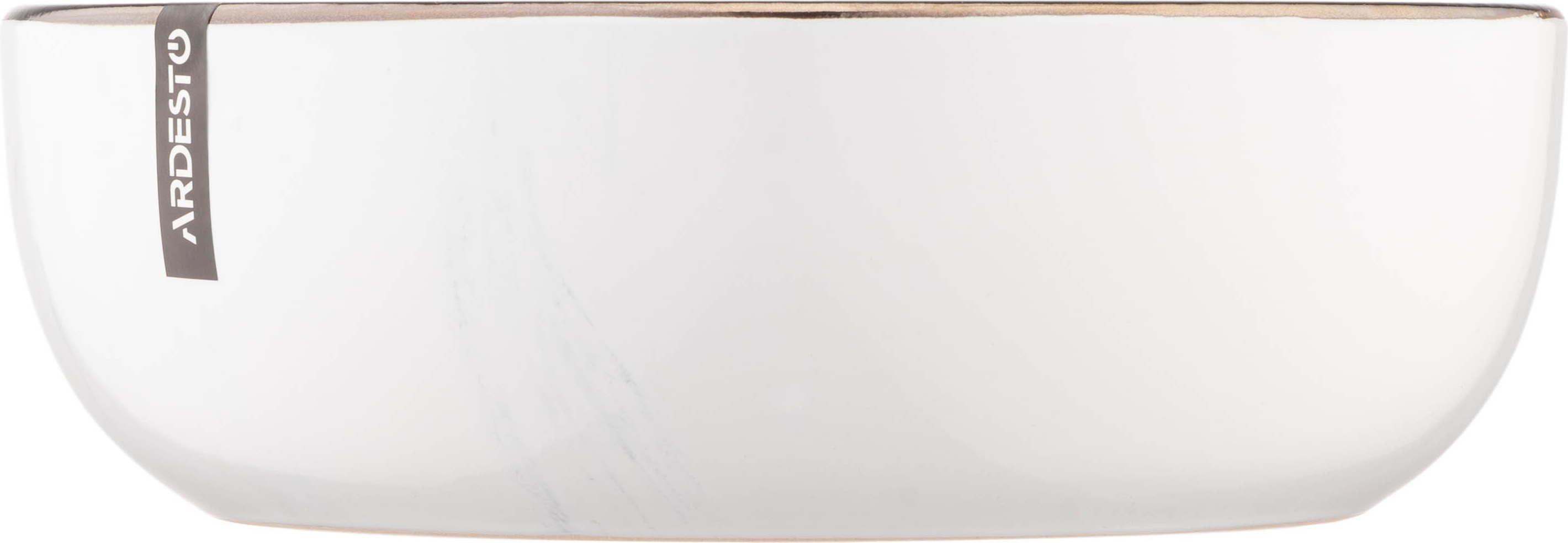 Набір супових тарілок ARDESTO Marmo, 19 см, білий, 6шт (AR2919MRBW-BOX)фото