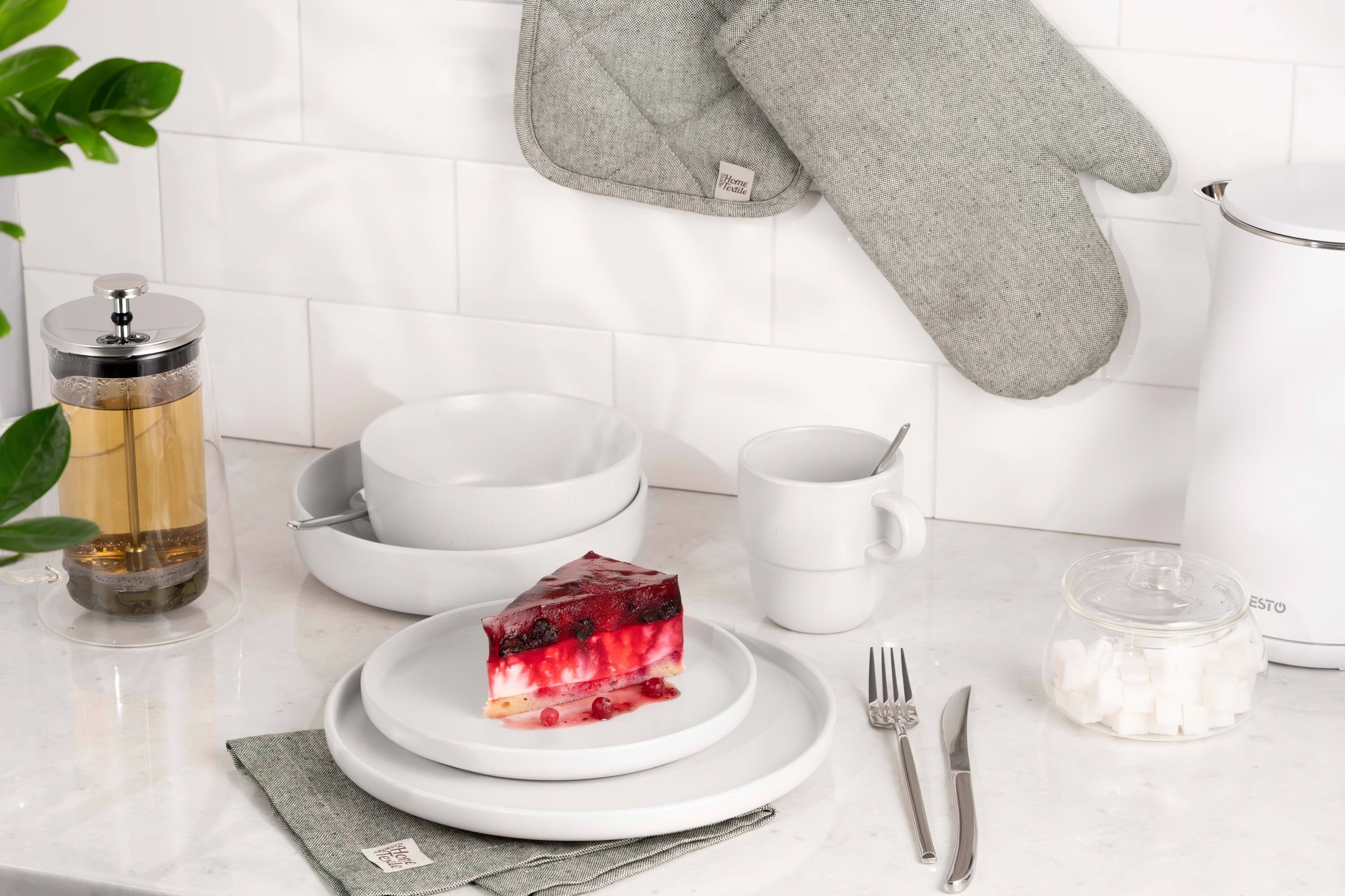 Набор тарелок Dessert ARDESTO Trento, 20,5 см, белый, керамика, 6шт (AR2920TW-BOX) фото 