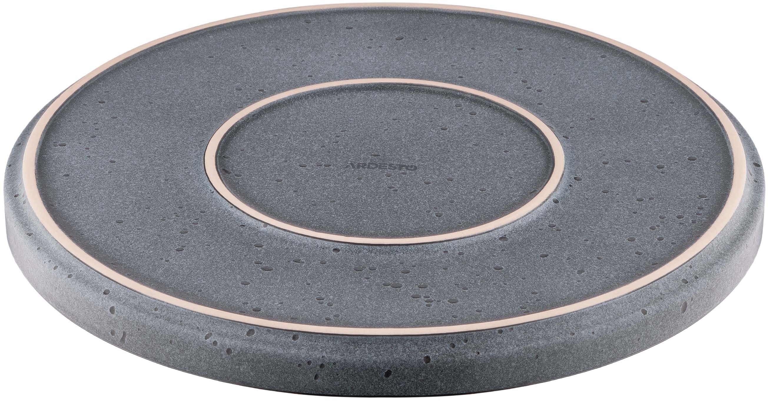 Набір обідніх тарілок ARDESTO Fasano, 26см, сірий темний, 6шт (AR0326FDG-BOX)фото