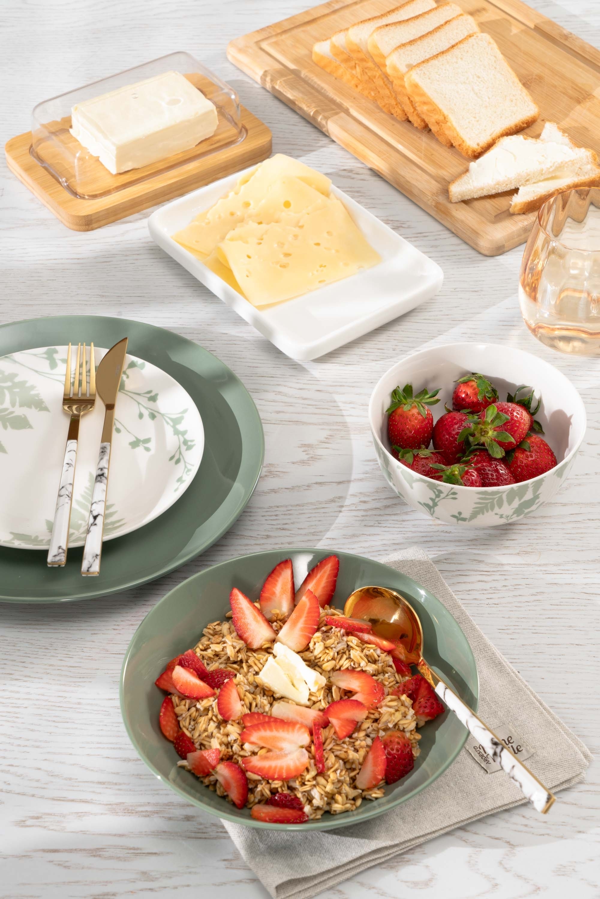 Набір десертних тарілок ARDESTO Capri, 19.2см, зелений, 6шт (AR0519CG-BOX)фото