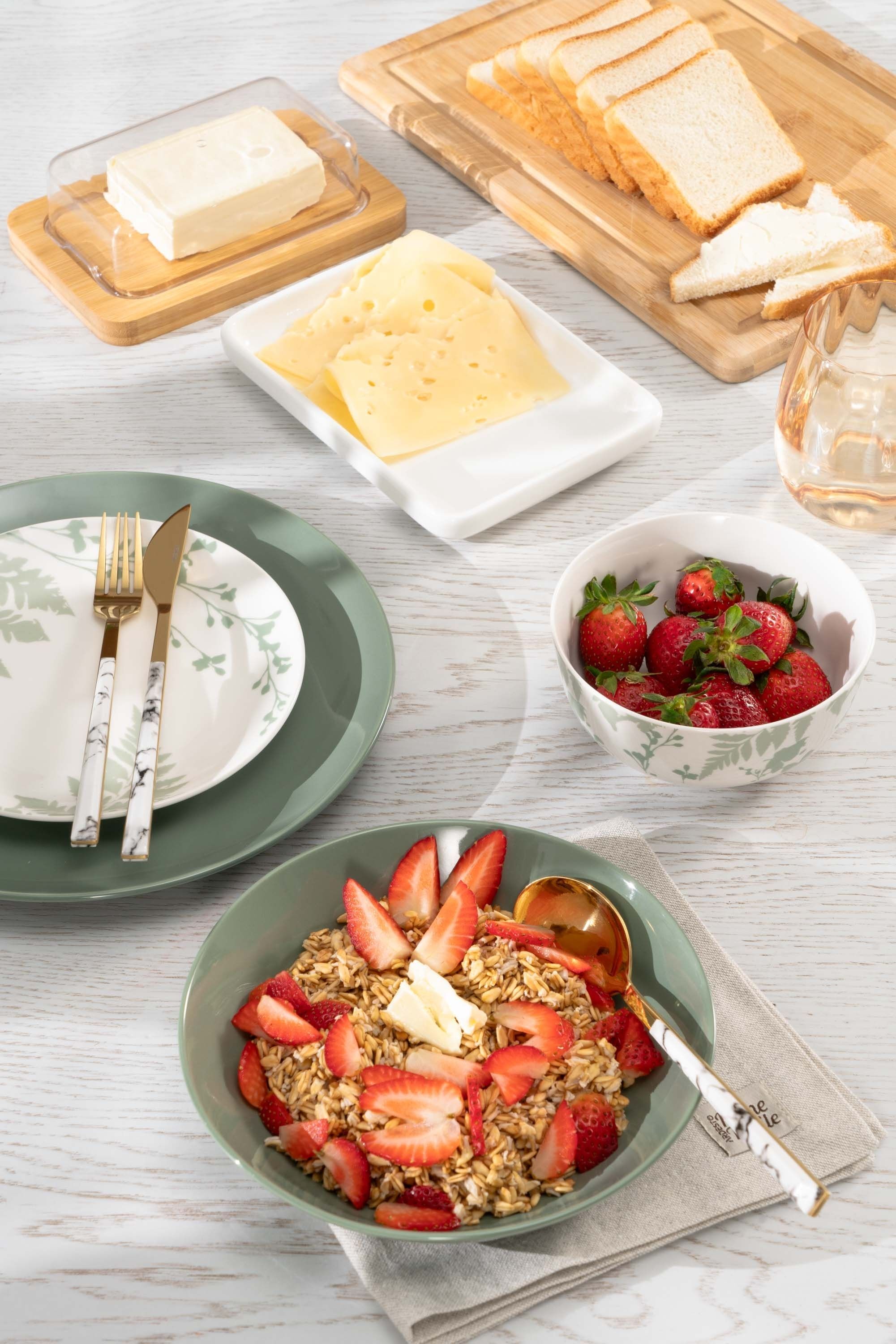 Набор тарелок суповых ARDESTO Capri, 630мл, 20см, зеленый, 6шт (AR0520CG-BOX) фото 