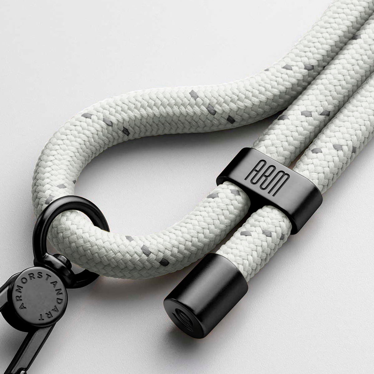 Ремешок для смартфона ArmorStandart Rope Black GlowWhite with Clear holder (ARM86565) фото 
