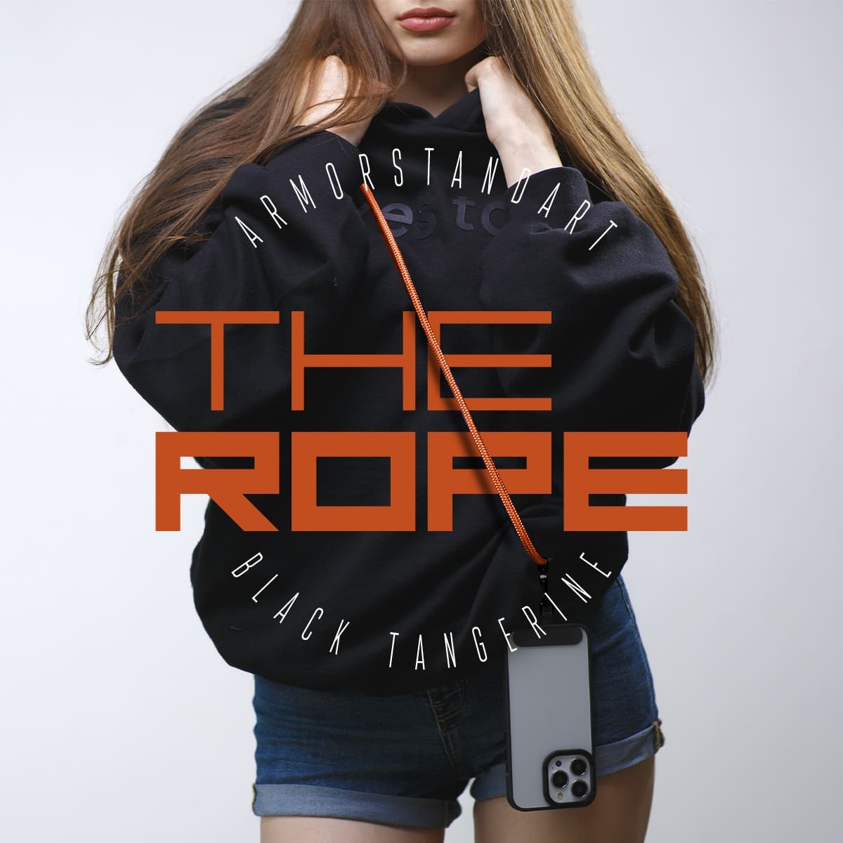 Ремешок для смартфона ArmorStandart Rope Black Tangerine with Dark holder (ARM76094) фото 