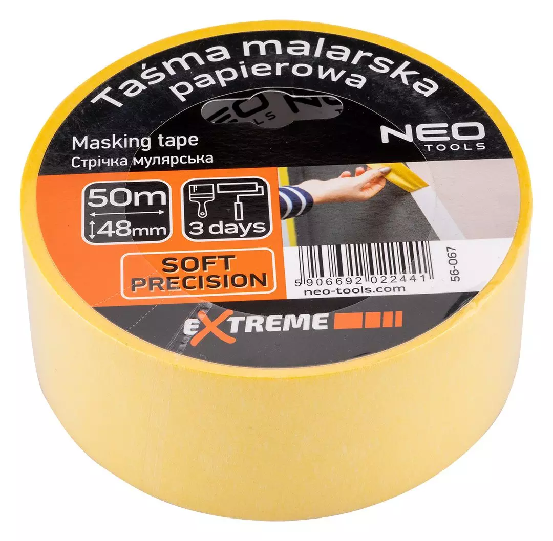 Стрічка малярна Neo Tools, 50мх48мм, жовтийфото