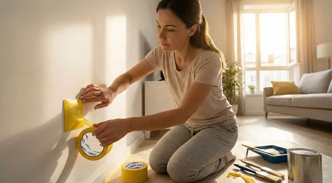 Стрічка малярна Neo Tools, 50мх48мм, жовтийфото