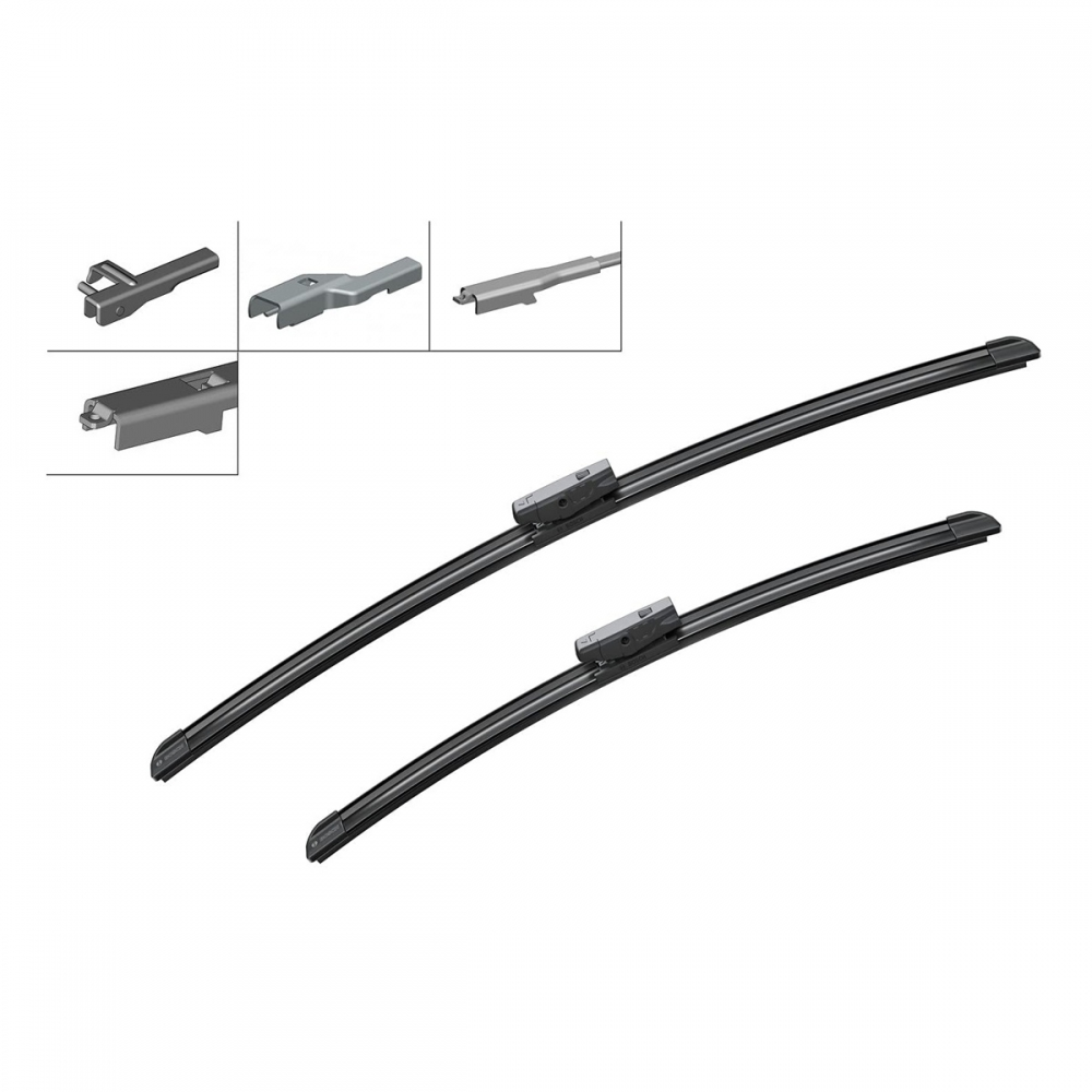 Комплект щеток стеклоочистителя Bosch Aerotwin Multi Clip бескаркасный 600/475мм (3 397 007 462) фото 