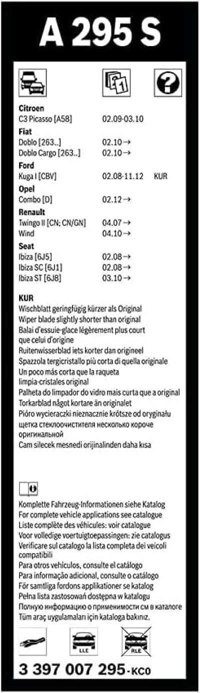 Комплект щеток стеклоочистителя Bosch Aerotwin бескаркасный 600/400мм (3 397 007 295) фото 