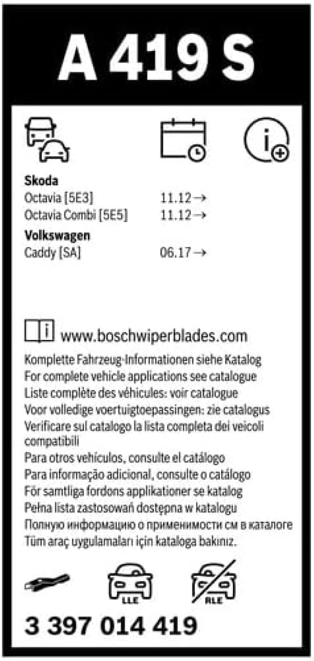 Комплект щеток стеклоочистителя Bosch Aerotwin бескаркасный 600/450мм (3 397 014 419) фото 