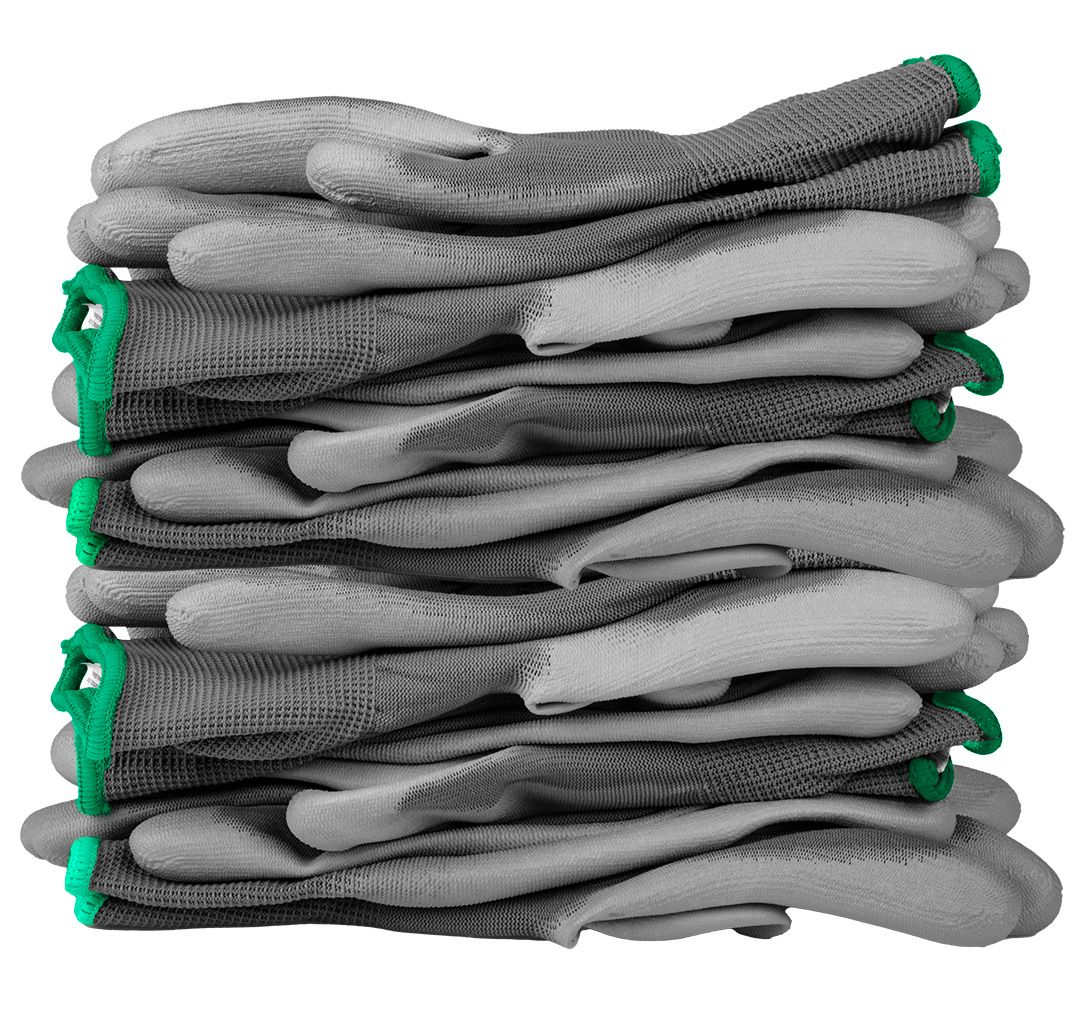 Рукавички робочі Neo Tools поліестер з поліуретановим покриттям, р.8, сірий 12штфото