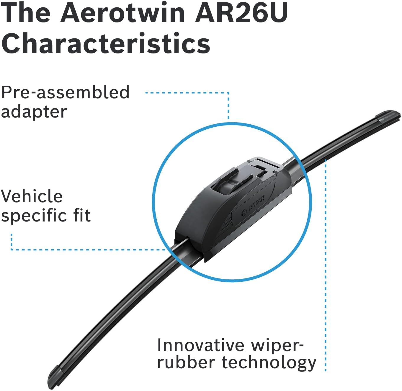 Комплект щеток стеклоочистителя Bosch Aerotwin бескаркасный 650 мм (3 397 008 539) фото 