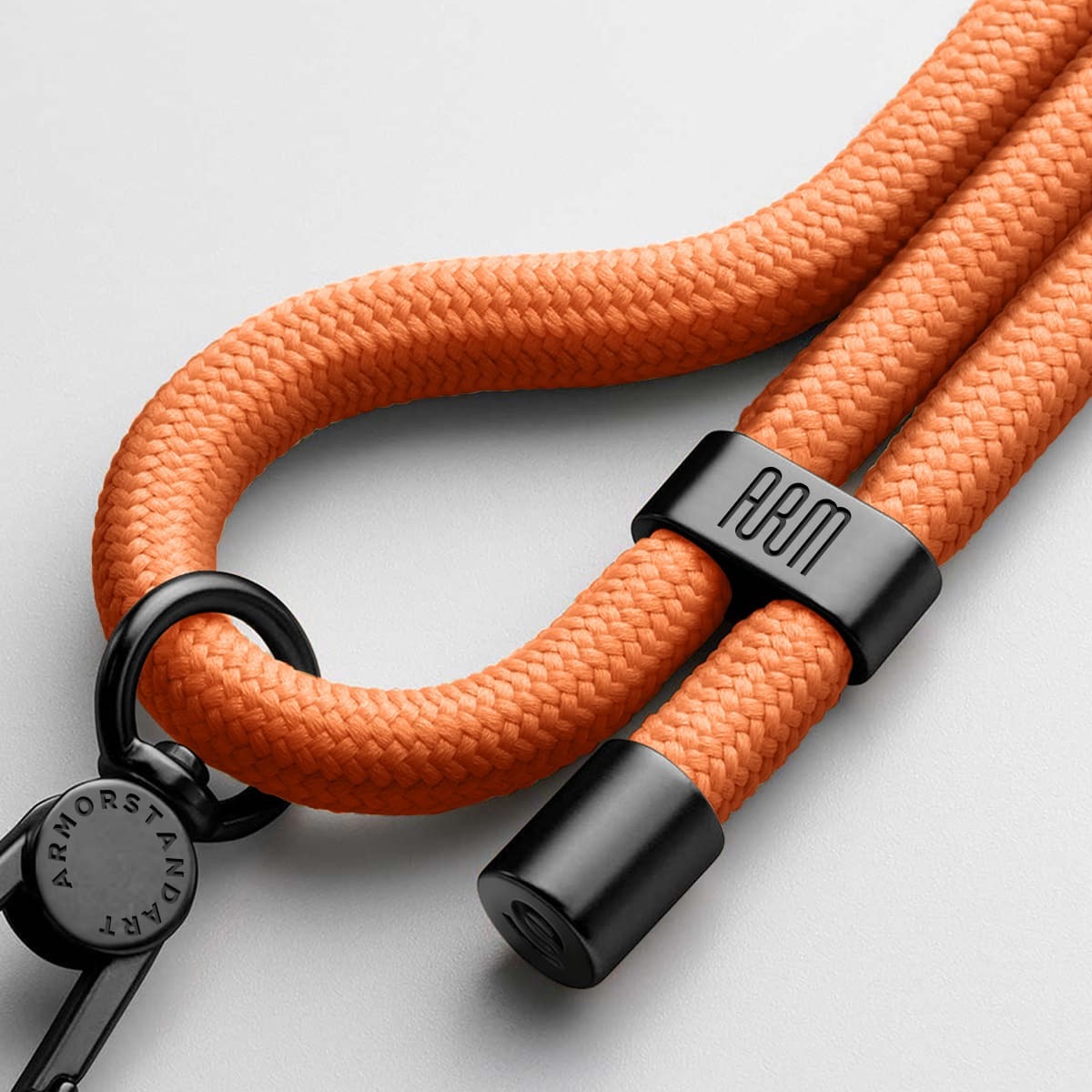 Ремешок для смартфона ArmorStandart Rope Black Tangerine with Clear holder (ARM86430) фото 