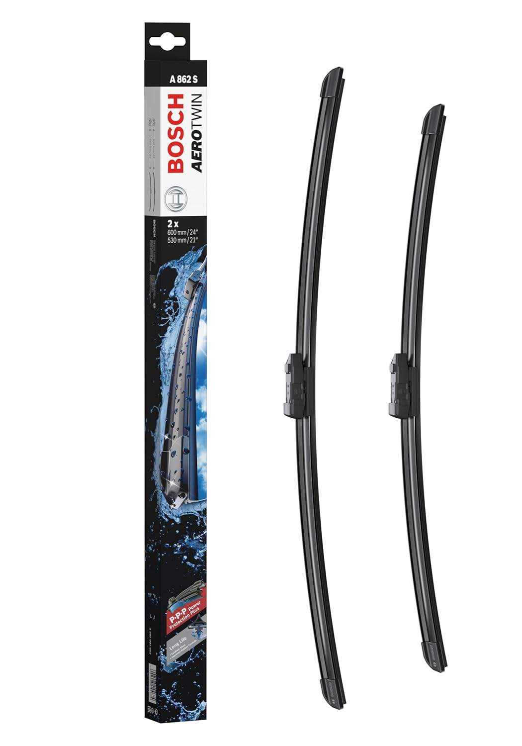 Комплект щеток стеклоочистителя Bosch Aerotwin бескаркасный 600/530мм(3 397 007 862) фото 