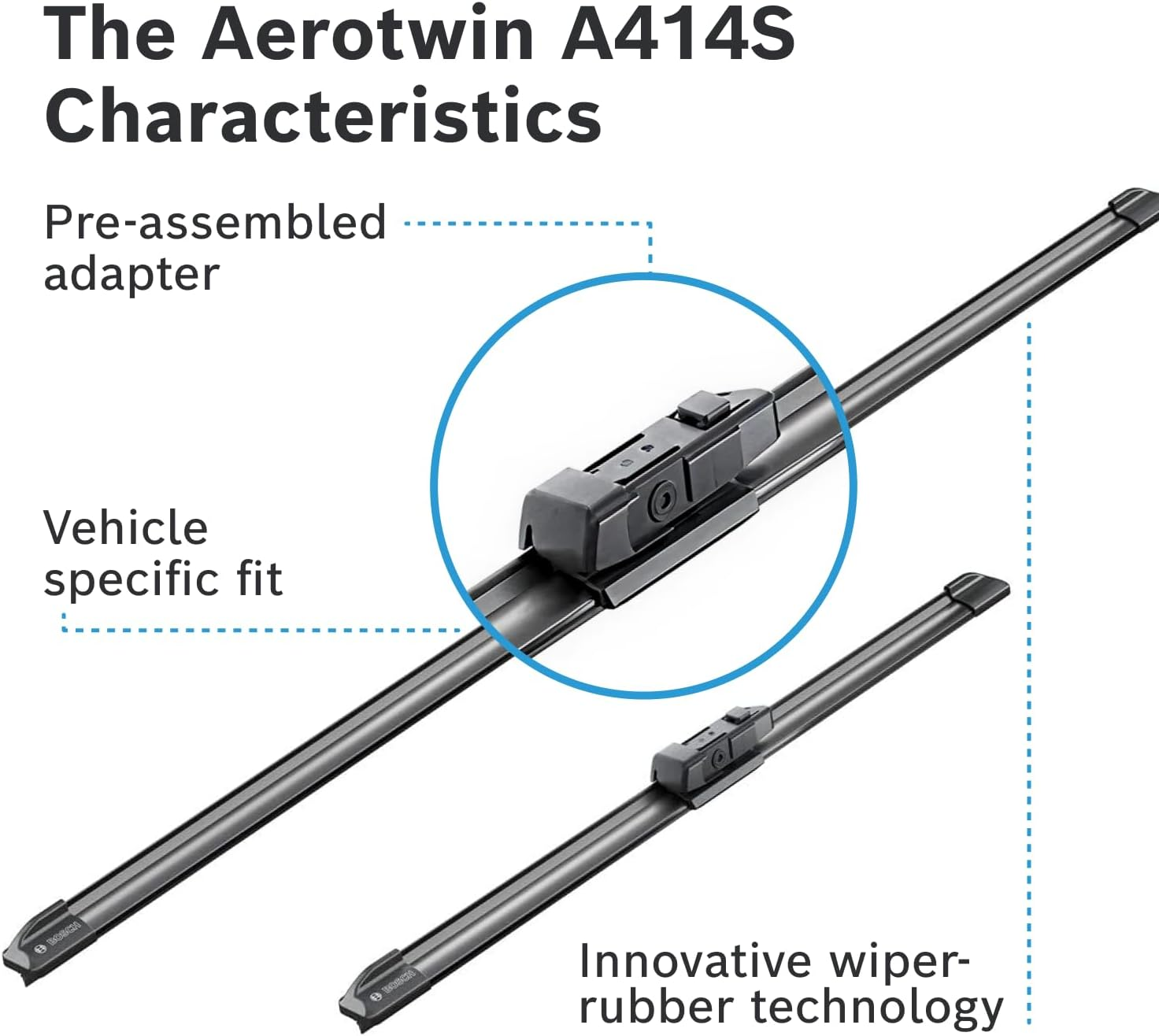 Комплект щеток стеклоочистителя Bosch Aerotwin бескаркасный 650/400мм(3 397 007 414) фото 