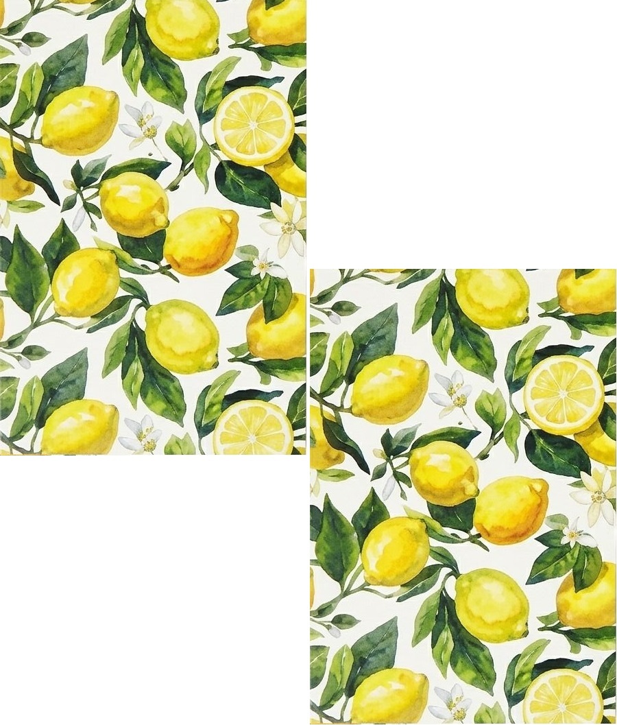 Набір рушничків для кухні ARDESTO Sicilian lemons 38х63см, 2шт, зелений (ART3863LM)фото