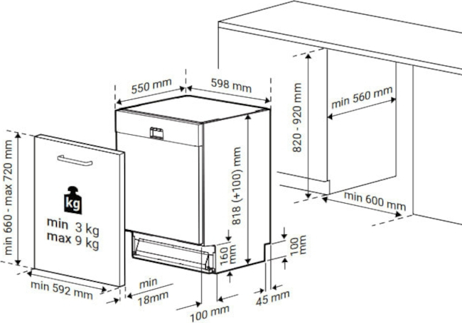 Вбудована посудомийна машина Beko BDIN25324фото