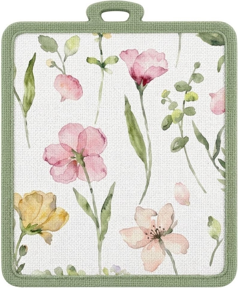 Прихватка ARDESTO Spring flowers 18х20см, белый (ART04FL) фото 