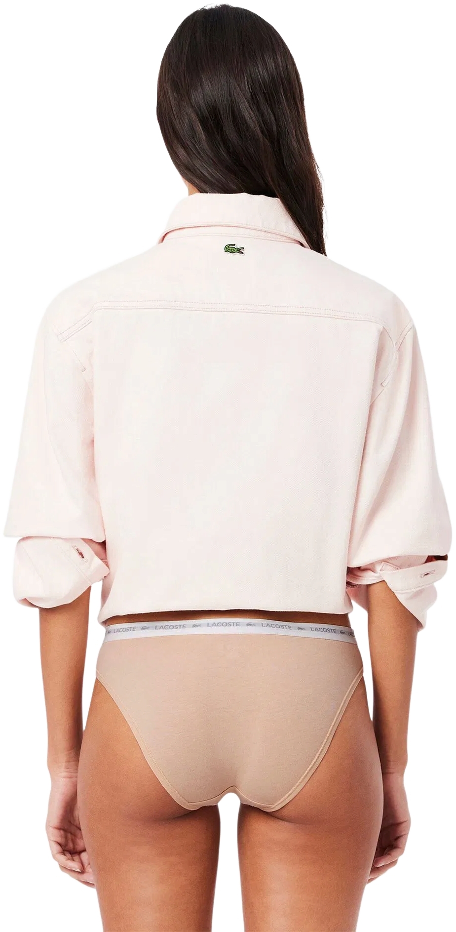 Набір трусів-сліпів жіночих Lacoste 8F1338 XL 3шт. бежеві/світло-коричневі/коричневіфото5