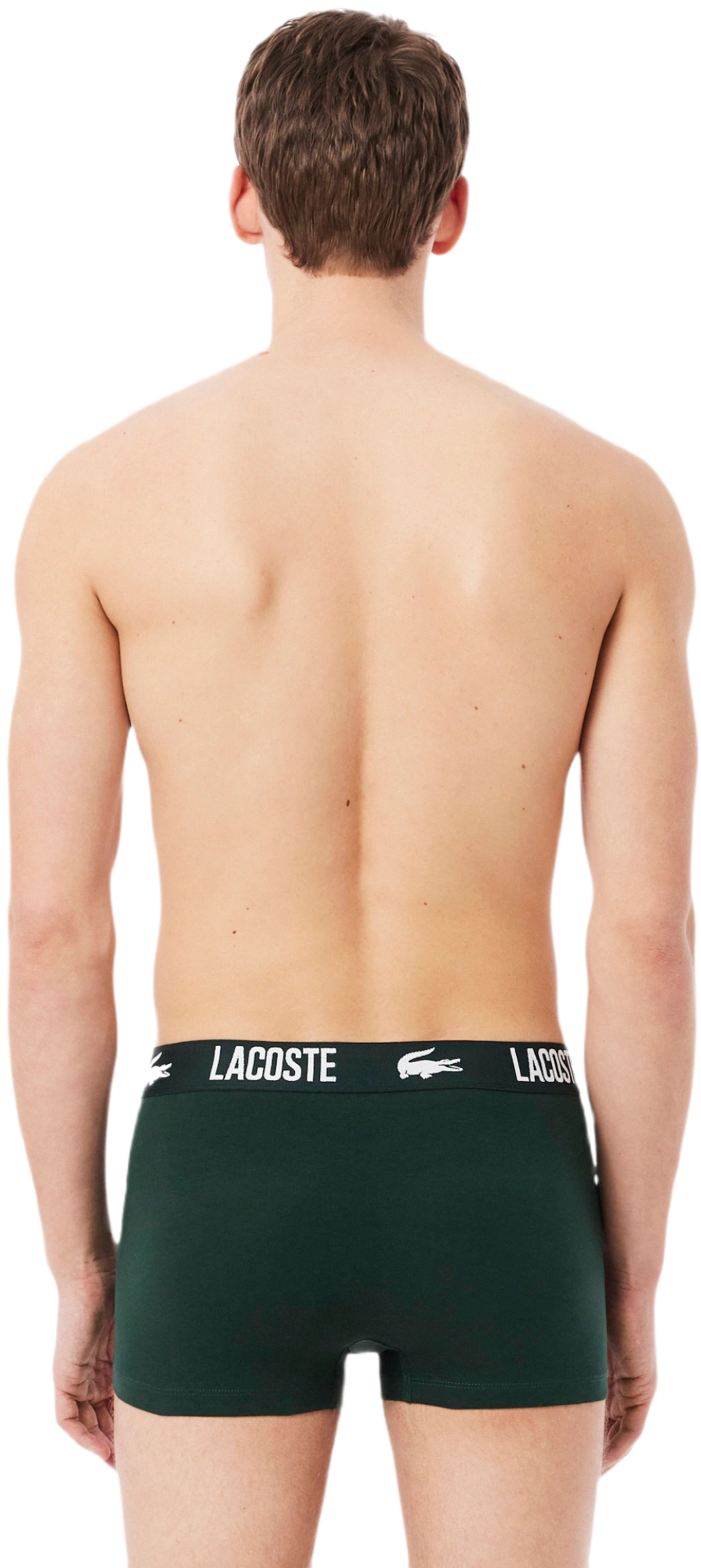 Набір трусів-боксерів чоловічих Lacoste 5H2393 L 3 шт. темно-сині/сірі/темно-зеленіфото