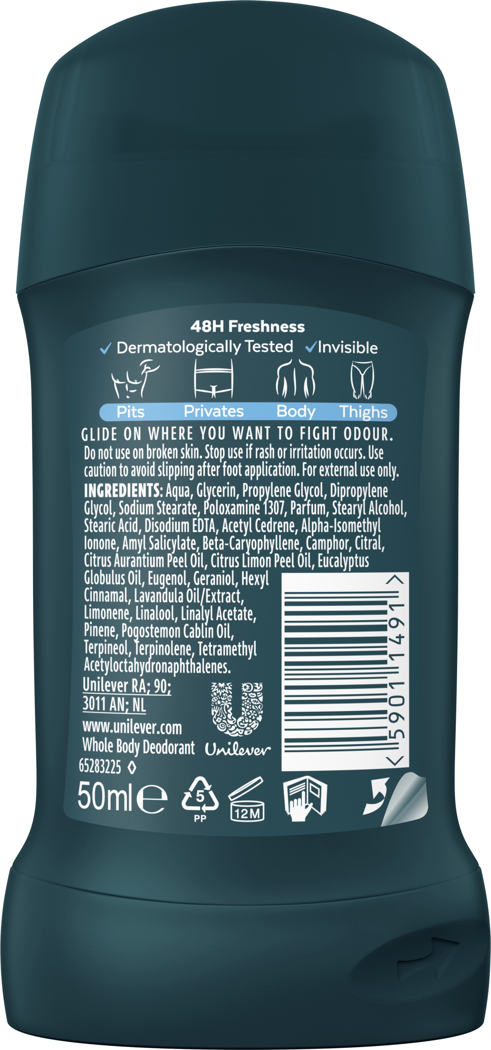 Дезодорант-карандаш для всего тела Rexona Men свежесть океана 50 мл фото 