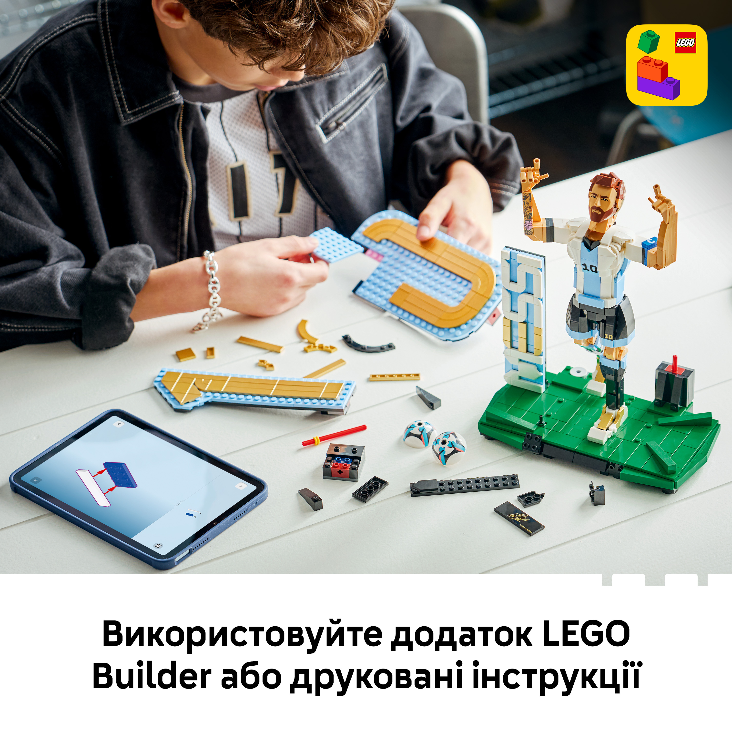 LEGO 43015 Editions Football Конструктор Лионель Месси - легенда футбола фото 