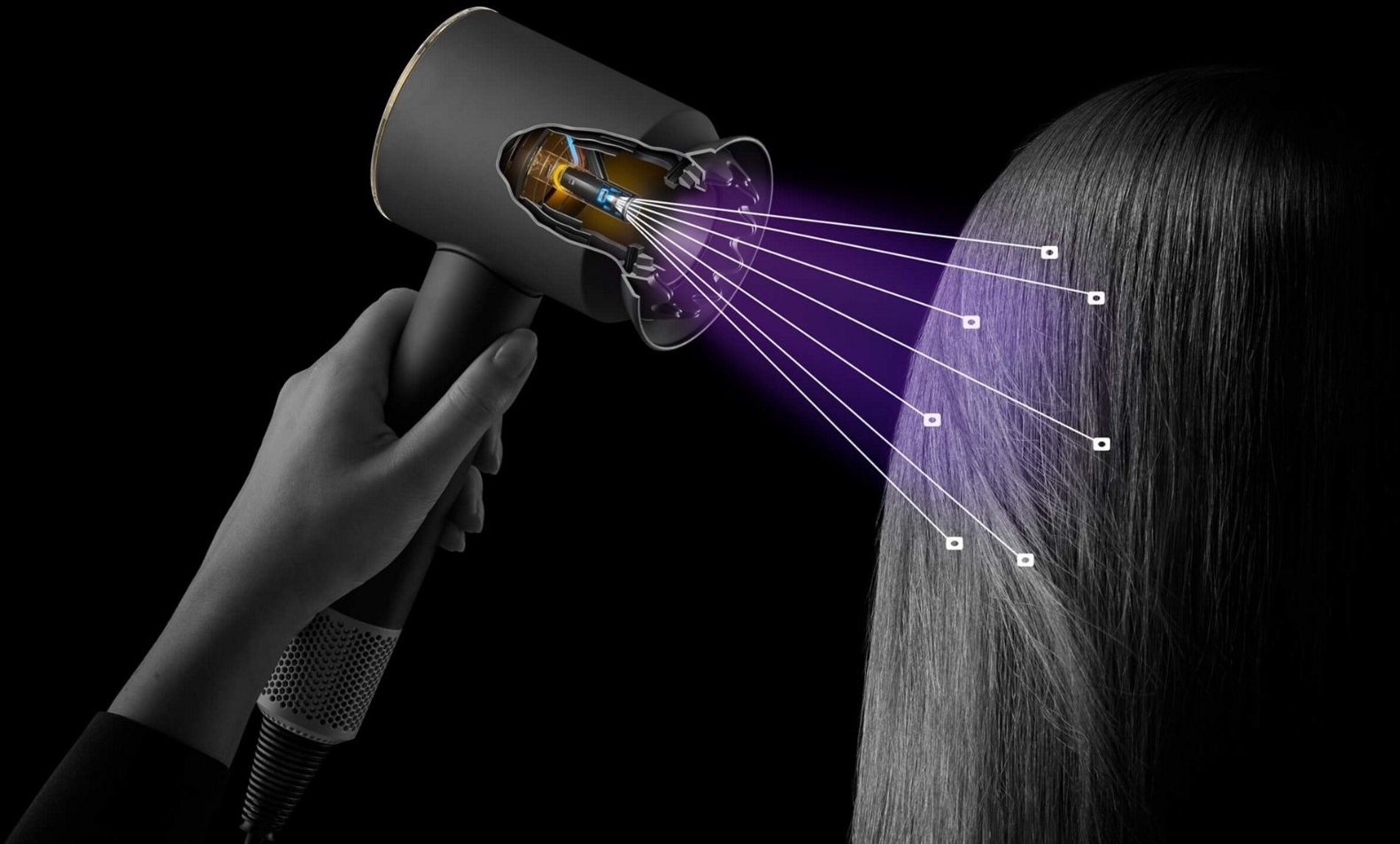 Фен Dyson HD16 Supersonic Red Velvet/Gold (493117-01)фото