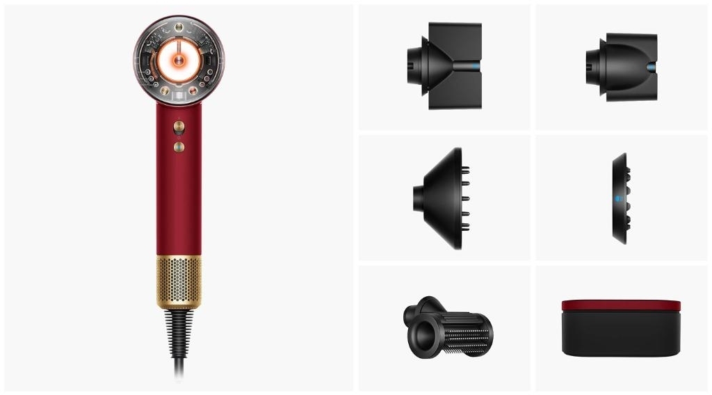 Фен Dyson HD16 Supersonic Red Velvet/Gold (493117-01)фото