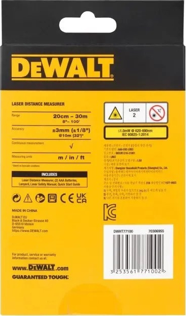 Дальномер лазерный DeWalt DWHT77100 фото 