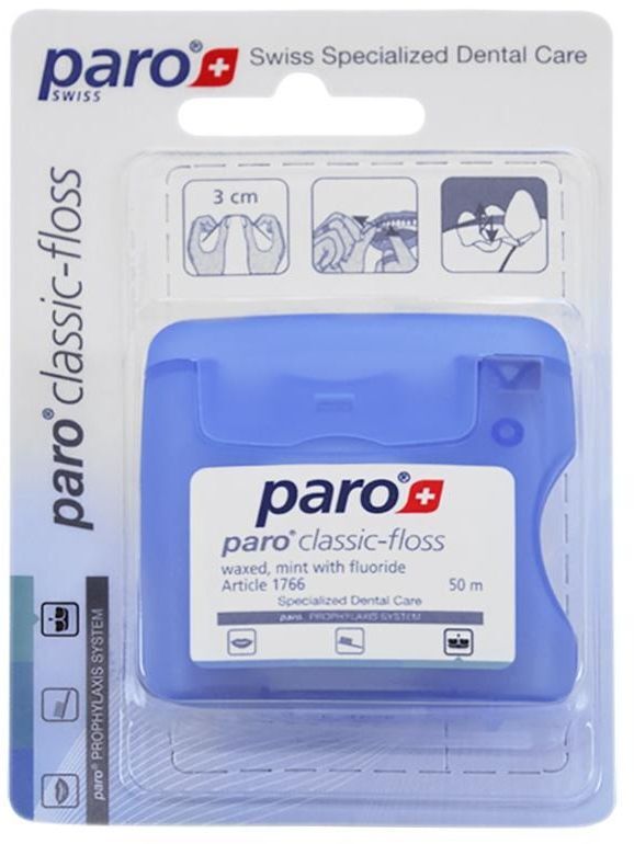 Зубна нитка Paro Classic Floss вощена 50 м фото2