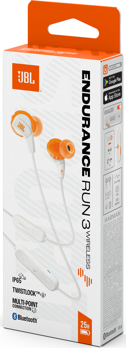 Навушники JBL Endurance Run 3 Wireless White (JBLENDURRUN3BTWHT)фото