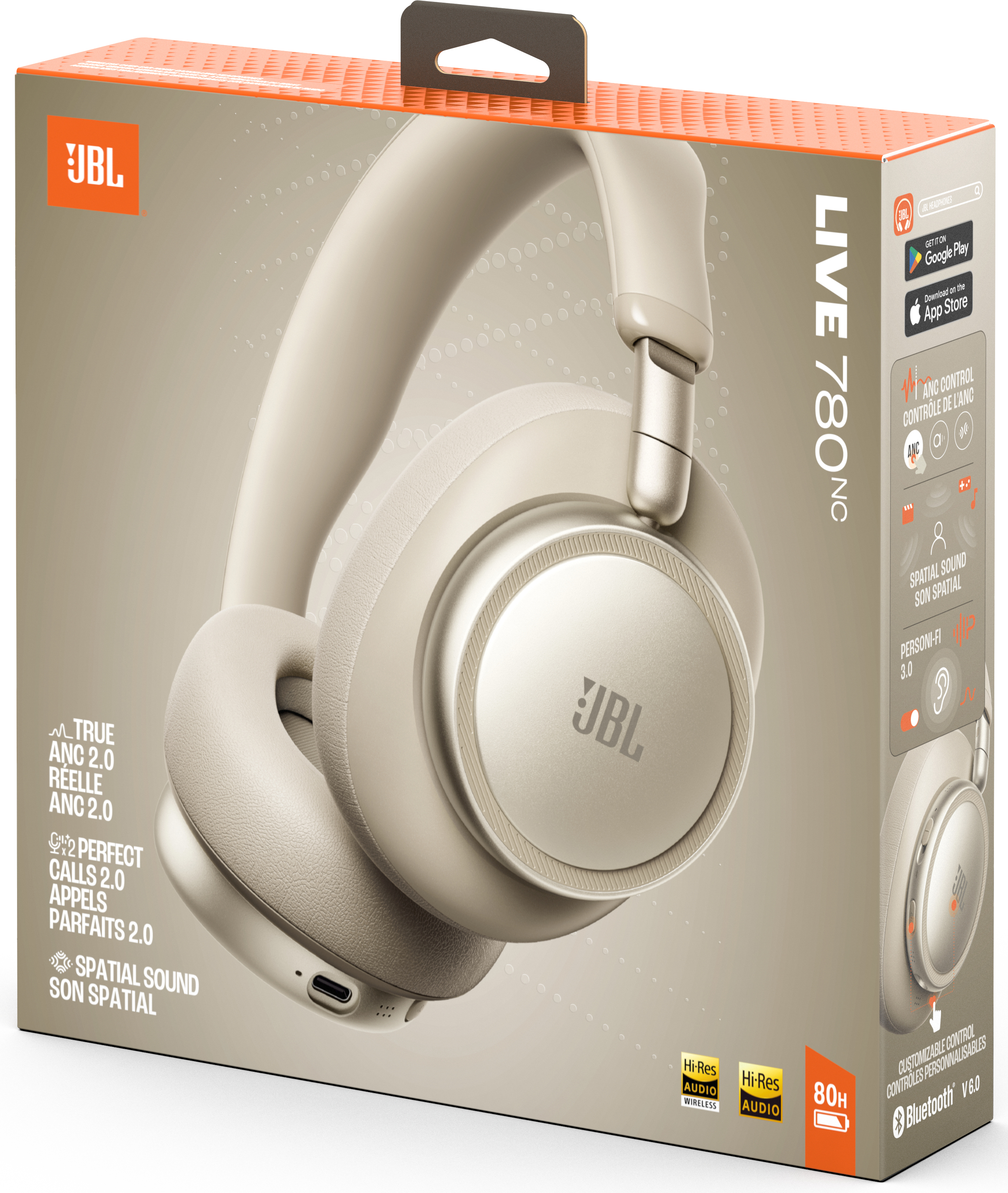 Наушники JBL Live 780NC Champagne (JBLLIVE780NCCPG) фото 