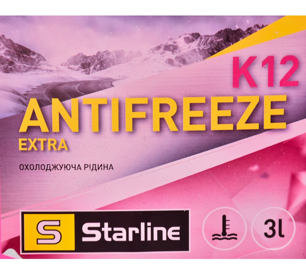 Антифриз Starline Extra K12 G-12+ концентрат розовый -74°C 3л (NA K12-3) фото 