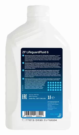 Масло трансмиссионное Zf Lifeguard 6 1л (ZF 8704 001) фото 