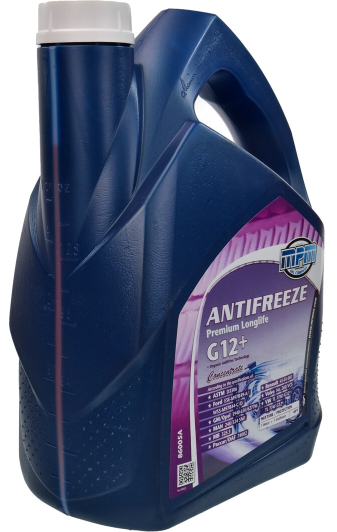 Антифриз MPM Premium Longlife G-12+ концентрат червоний -80°C 5л (86005A)фото
