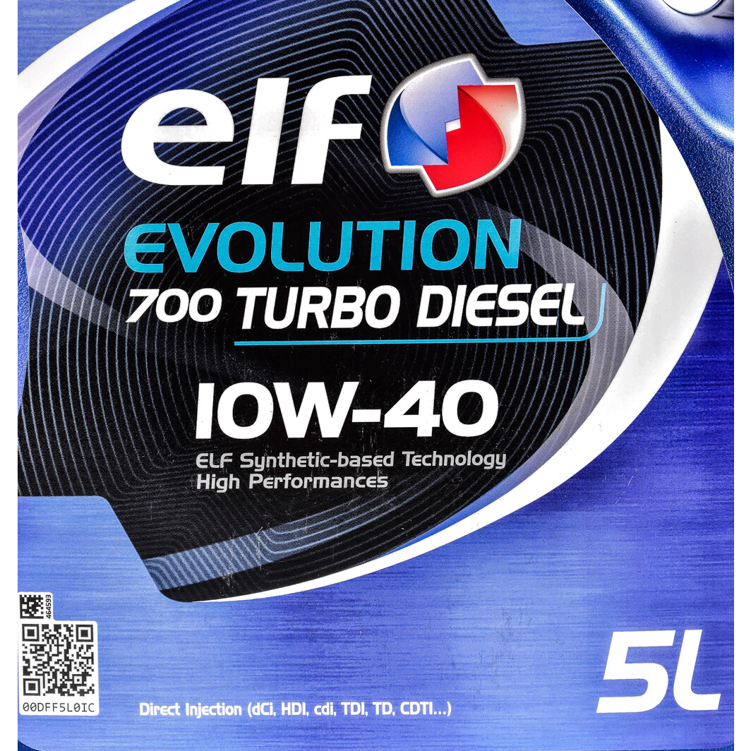Масло моторное ELF Evolution 700 Turbo Diesel 10W-40 5л (12-5 TD) (201553) фото 