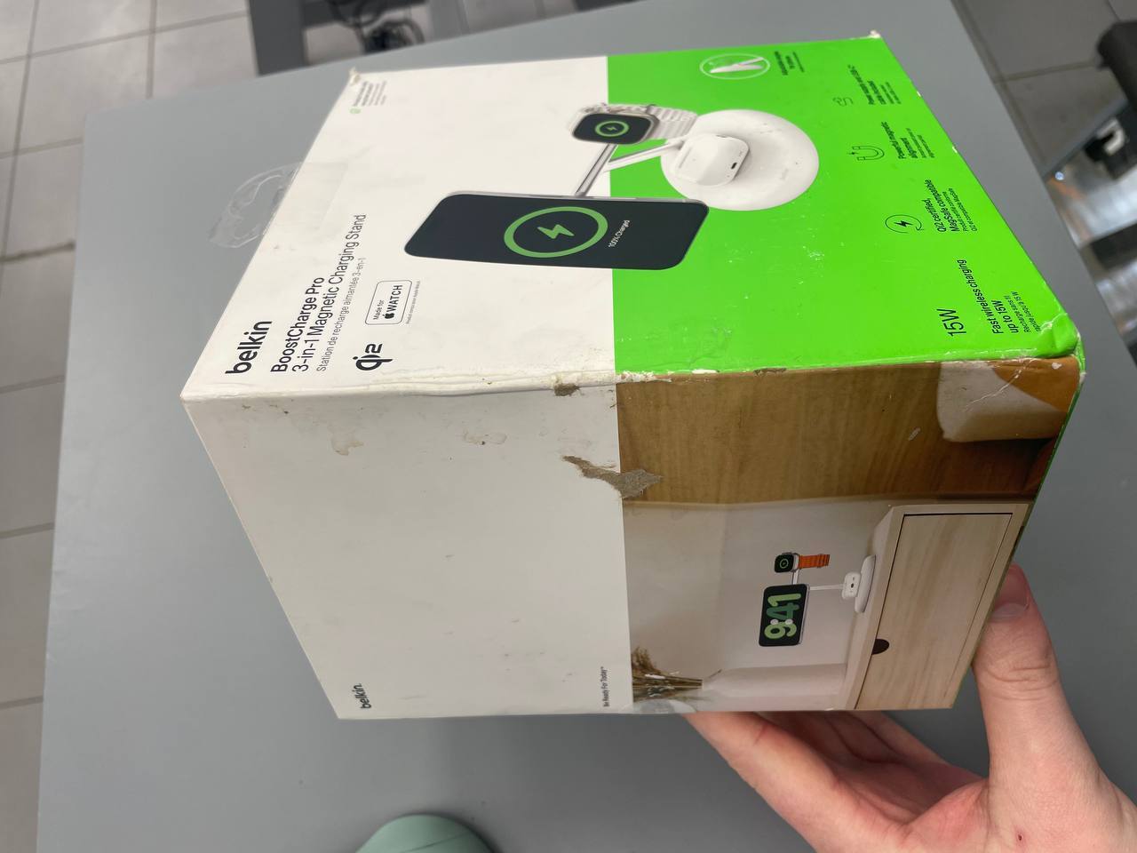 Беспроводное зарядное устройство Belkin 3in1 Magnetic Qi2 15Вт, White (WIZ023VFWH) фото 